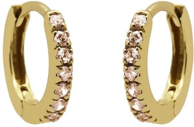 Karma Oorringen Plain Hoops Round Champaign 13 mm Goud