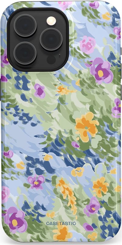 Casetastic Hoesje Geschikt voor Apple iPhone 15 Pro Max Magsafe - Stijlvolle Beschermende Duo-layer Case - Zonnige Bloemtuin