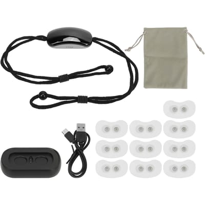 Dispositif d'aide au sommeil anti-ronflement TYPE C 70MAH Silencieux Efficace Solution Électrique Anti-Ronflement pour un Meilleur Sommeil argenté