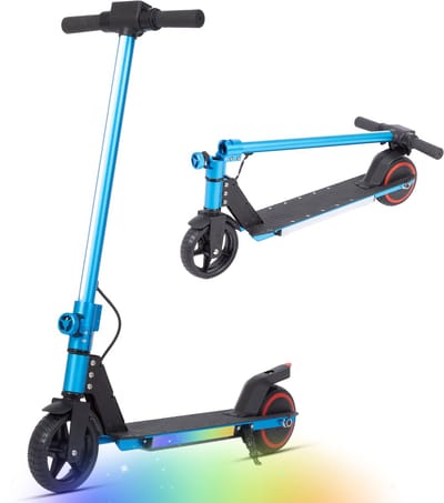 Elektrische step voor kinderen Vankel S32 - 6.5" Banden-Opvouwbare Kinderstep voor 6-15 jaar, 150W Motor - Maximum 14 km/u – E-Step met LED Display, Lichtgewicht Elektrische Step Skateboard met EBS-Maximale Belasting 100kg-blauw