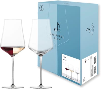 Zwiesel Glas Duo Wijnglas 54,8 Cl met Mousseerpunt in Geschenkverpakking - 2 Stuks
