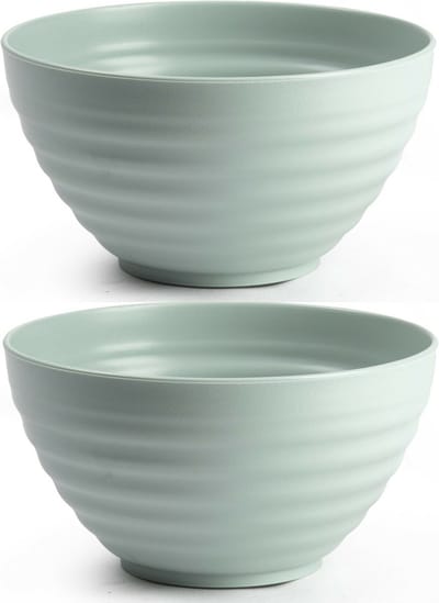 Plasticforte Kommetjes/schaaltjes - 8x - dessert/ontbijt - kunststof - D15 x 8 cm/840 ml - mintgroen