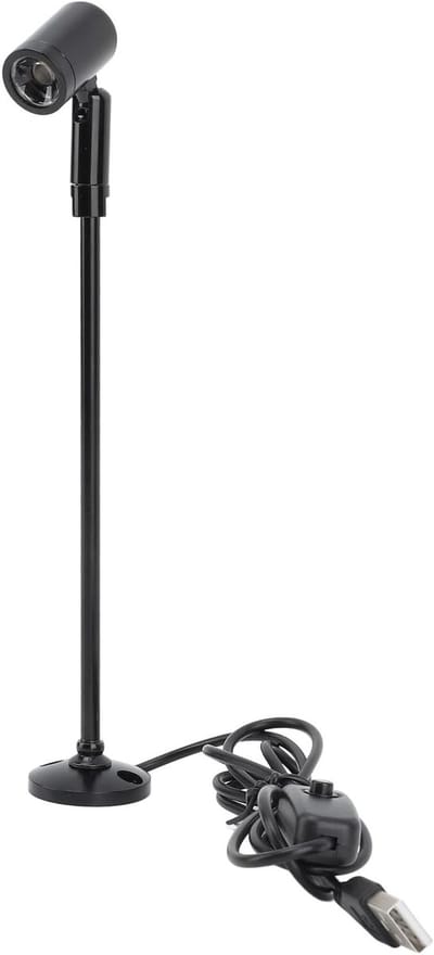 Verstelbare Mini LED Spotlamp van Duurzaam Aluminium voor Sieraden, Toebehoren en Verlichting van de Make-up Tafel met USB Voeding (Neutraal Licht)