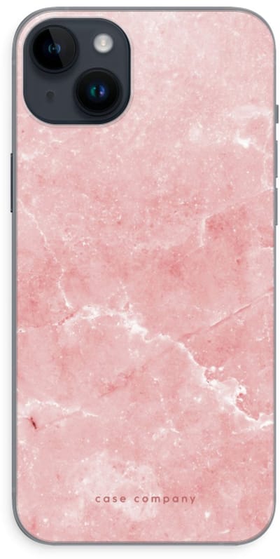 Case Company® - Hoesje geschikt voor iPhone 14 Plus hoesje - Roze marmer - Soft Cover Telefoonhoesje - Bescherming aan alle Kanten en Schermrand