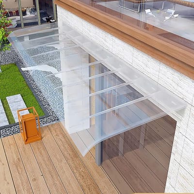Onzichtbare Luifel - Regenscherm Deur - Entree Beschermen - Polycarbonaat Paneel - 50 x 210 cm - Transparant