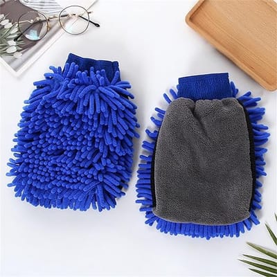 Narimano® Washandschoen, extreem zachte en absorberende microvezel, verwijdert hardnekkig vuil moeiteloos krasvrije autospons, buitenhandschoen