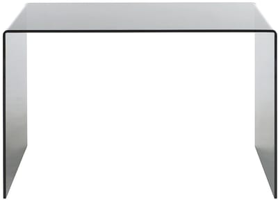 Vente-unique Bureau - Gerookt gehard glas - Zwart - ELSTRON