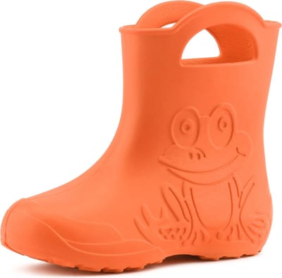 Ladeheid LA-CA-Frog Kinder Regenlaarzen - Rubber - Licht - EVA - Oranje (151c) - 24/25