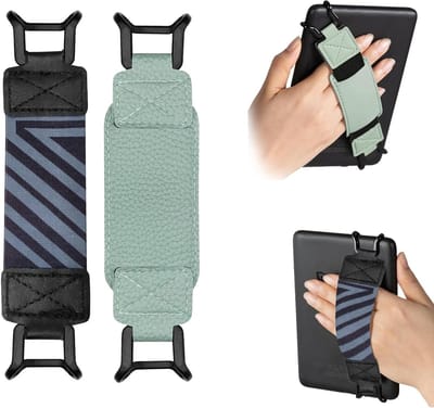 Elastische polsbanden voor e-readers en tablets, 2 stuks, ideaal voor éénhandig lezen, groen, 15,2-20,3 cm (6-8 inch)