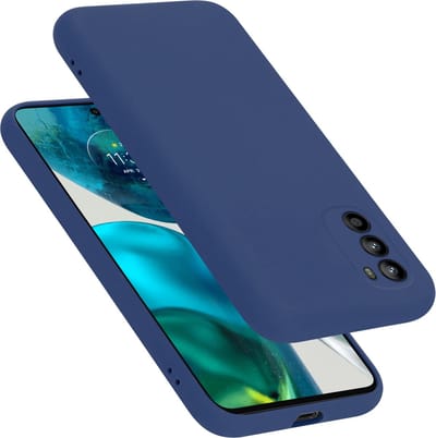 Cadorabo Hoesje geschikt voor Motorola MOTO G52 4G / G82 5G in LIQUID BLAUW - Beschermhoes gemaakt van flexibel TPU silicone Case Cover