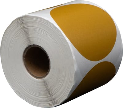 500 Etiketten Rond Goud 65 mm op Rol - Sluitzegel - Markeringspunten - Blanco ronde stickers - DULA