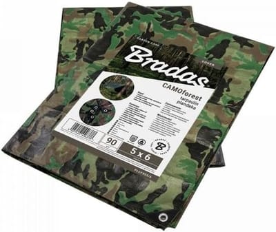 Zeil met Oogjes - Afdekzeil Tuin - Bescherming Outdoor - UV-bestendig Waterdicht - 3 x 4 m - Camouflage
