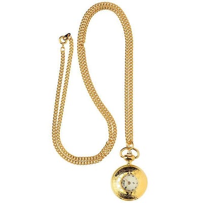 Monté Half Hunter Kettinghorloge Hanghorloge Goud 26mm Quartz