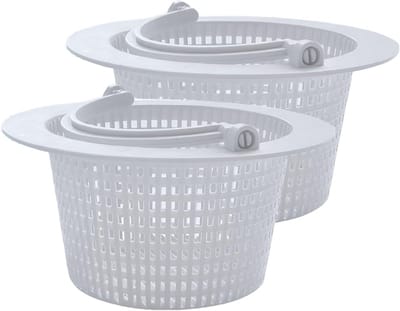 Skimmermand voor zwembad - 2 stuks - Zwembad zeef - filtermand met handvat - Vervangende skimmermand - zwembadreiniging - 15,8 × 7,6 × 9,5 cm