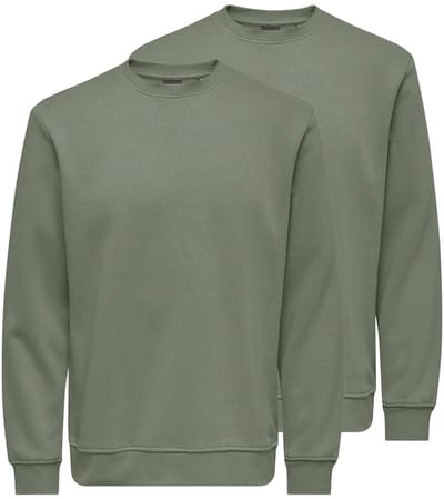 Only & Sons Heren sweatshirt 2 pack Connor