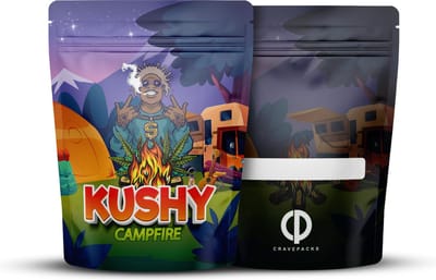 CravePacks Kushy Campfire 10X12,7CM - Mylar bags - Gripzakjes - Ziplock - Vershoudzakjes