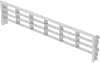 SOTECH ventilatierooster voor plinten 396 x 83 mm wit (inlaatmaat 384 x 75 mm) Luchtafvoerrooster geschikt voor paneeldikte 13, 16 en 19 mm, voor gebruik in keuken & badkamer