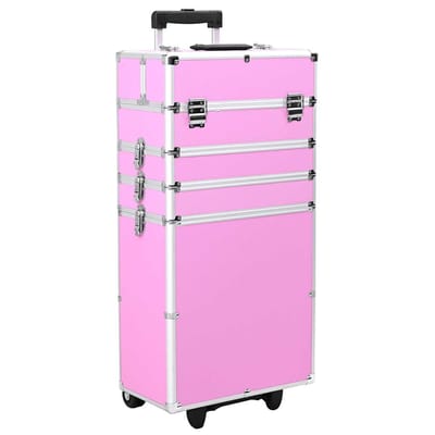 vidaXL - Make-up - trolley - aluminium - roze