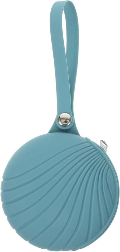 Fopspeen Opbergtas - Speendoosje Silicagel - Baby Verzorging - Stevige Rits - 21.5 cm - Blauw