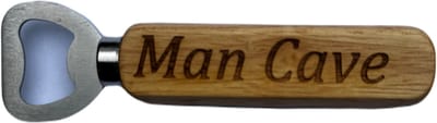 Bieropener - Flesopener -Hout & RVS-Vaderdag Cadeau - Vaderdag -Man Cave