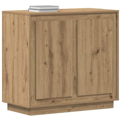 vidaXL - Dressoir - Artisan - Eiken - 80 - x - 40 - x - 75 - cm - Bewerkt - hout