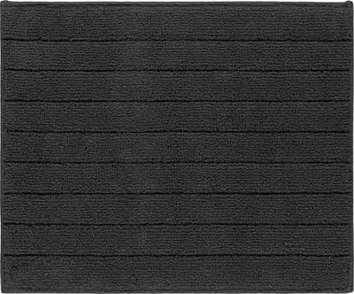 Casilin Badmat Antislip 50x60cm Luca - Waterabsorberende Badkamermat - Wasbaar en Sneldrogend - Voor Douche en Bad - 100% Katoen - Zwart