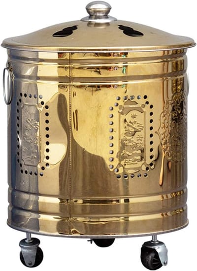 Metalen Vuurtoren - Tuinverwarming - Afval Verbranden - Dubbele Isolatie Laag - 27x39CM - Zilver