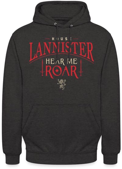 Game Of Thrones Huis Lannister Hear Me Roar Hoodie Unisex