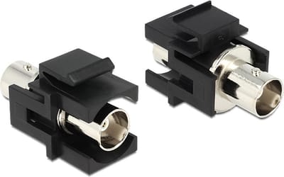 Keystone module BNC (v) - BNC (v) / zwart
