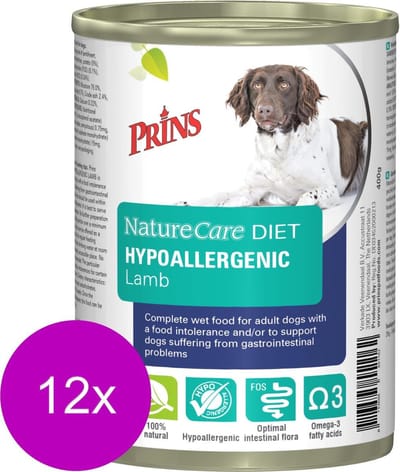 Prins NatureCare Veterinary Diet Hypoallergic lamb 12x400g