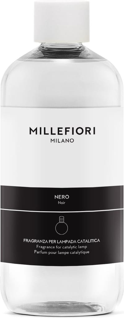 Millefiori Katalytische Geurlamp - Navulling voor Geurbrander 500 ml Nero