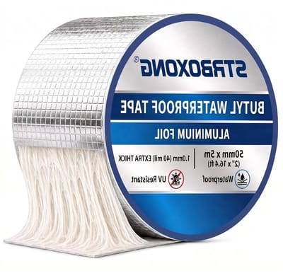 Butyltape Waterdicht - Afdichtingstape Reparatie - Lekkages Dichten - Zelfklevend Aluminium - 50 mm x 5 m - Zilver