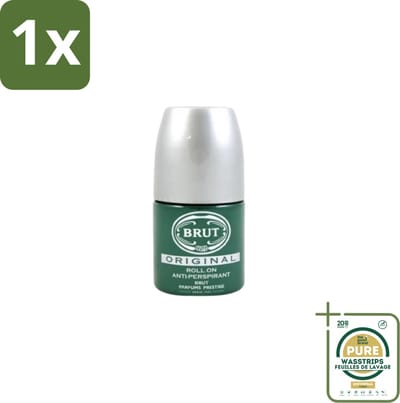 1 x Brut – Deodorant Roll-On – Original – Glas – 50 ml- Deodorant Roll-on Mannen - Zweetgeur Bestrijding - Brut Original Geur - Klassieke Deodorant - Fris Gevoel