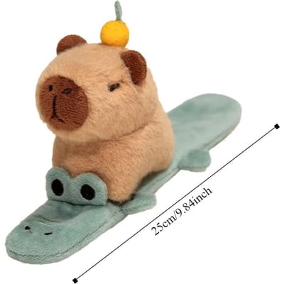 Capybara Rongeur Bracelet Claquant Série Queue Remuante Simulation Peluche Poupée Bracelet Claquant Style Poignet Mignonne Poupée