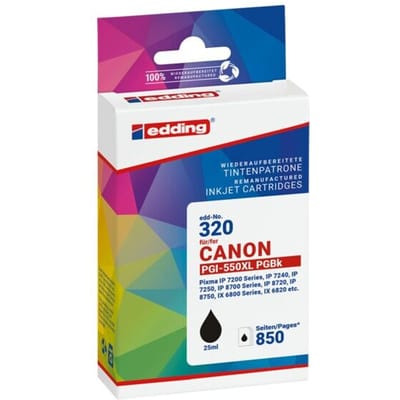 Edding Inktcartridge vervangt Canon PGI-550XL Compatibel Zwart EDD-320 18-320-01