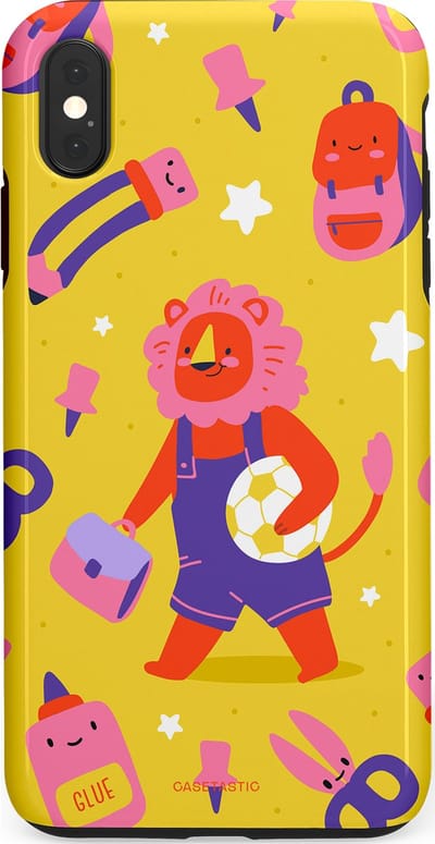 Casetastic hoesje geschikt voor Apple iPhone XS Max - Dubbellaagse bescherming - Krachtige lessen - Fashion Case - Goud Koraal