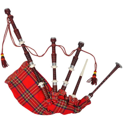 vidaXL Doedelzak Schots Great Highland Royal Stewart Tartan rood