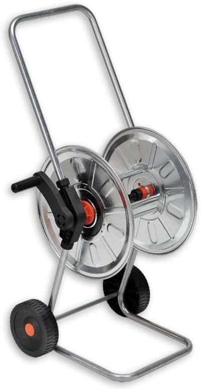 Slanghouder - Slangwagen - Tuinonderhoud - Verzinkt staal - 50 meter capaciteit - Meerkleurig