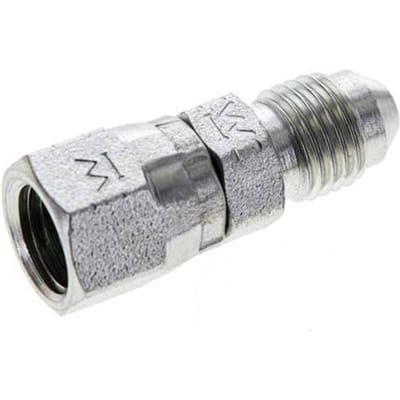 JIC  Nippel UNF 7/16''-20 Buitendraad X Binnendraad Staal 310bar