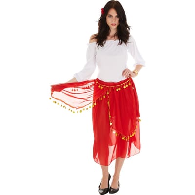 dressforfun - vrouwenkostuum gypsy XXL - verkleedkleding kostuum halloween verkleden feestkleding carnavalskleding carnaval feestkledij partykleding - 301009