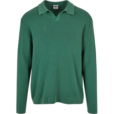 Urban Classics - Ribbed Oversized Longsleeve shirt - XL - Groen