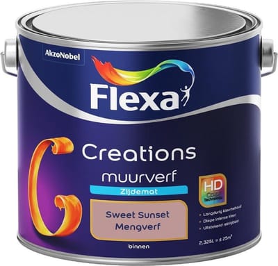 Flexa - Creations Muurverf Zijdemat - Sweet Sunset - Mengverf - 2,5 L