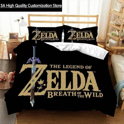 Z-Zelda Patroon Dekbedovertrek Kussensloop Beddengoed Twee- of Driesets Meerdere Maten Dekbedsets Dekbedovertrek Beddengoedsets AU Single(140x210cm)