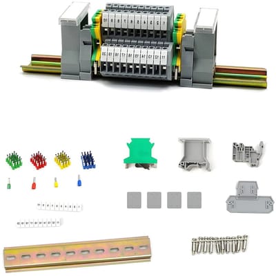 DIN Rail Terminal Blocks MBKKB2.5 - Terminal Connectoren voor Efficiënte Verbindingen, Draadverbindingen en Push Fit Kits