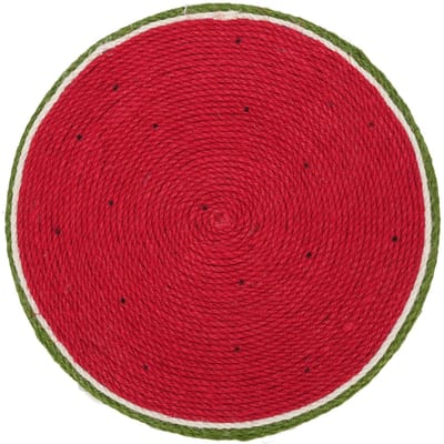 Coussin Griffoir pour Chat Mural avec Ventouse Forme Pastèque Mignon Tapis Griffoir pour Chat pour