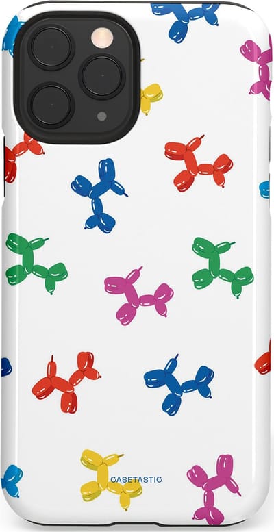 Casetastic Hoesje Geschikt voor Apple iPhone 11 Pro - Stijlvolle Beschermende Duo-layer Case - Ballonnen hondje