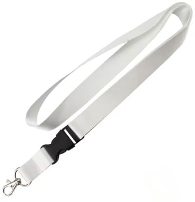 Wit keycord - Keykoord - Sleutelkoord - 50CM - Wit - Met los te koppelen deel - 1 stuk - CHPN