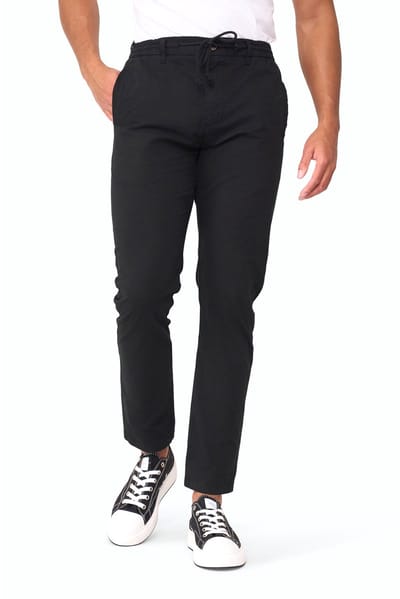 Cotton Chino Pant Prime Black - L - Solution Clothing