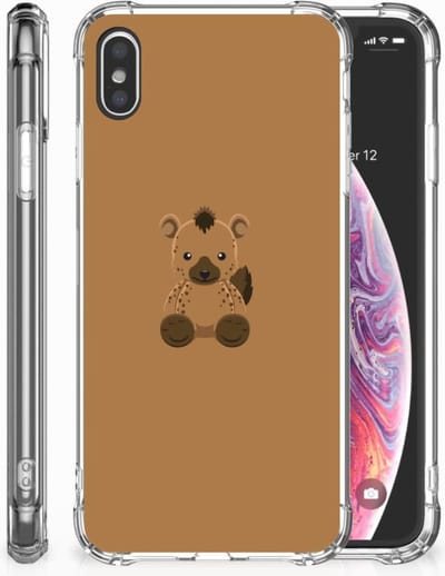 Apple iPhone Xs Max Stevig Bumper Hoesje Baby Hyena