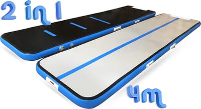 YouAre Turnmat — AirTrack Pro 4.0 | 4 meter — 15cm dik | Compleet - Gymnastiek - Waterproof | 4m Gym fitness mat opblaasbaar + pomp
